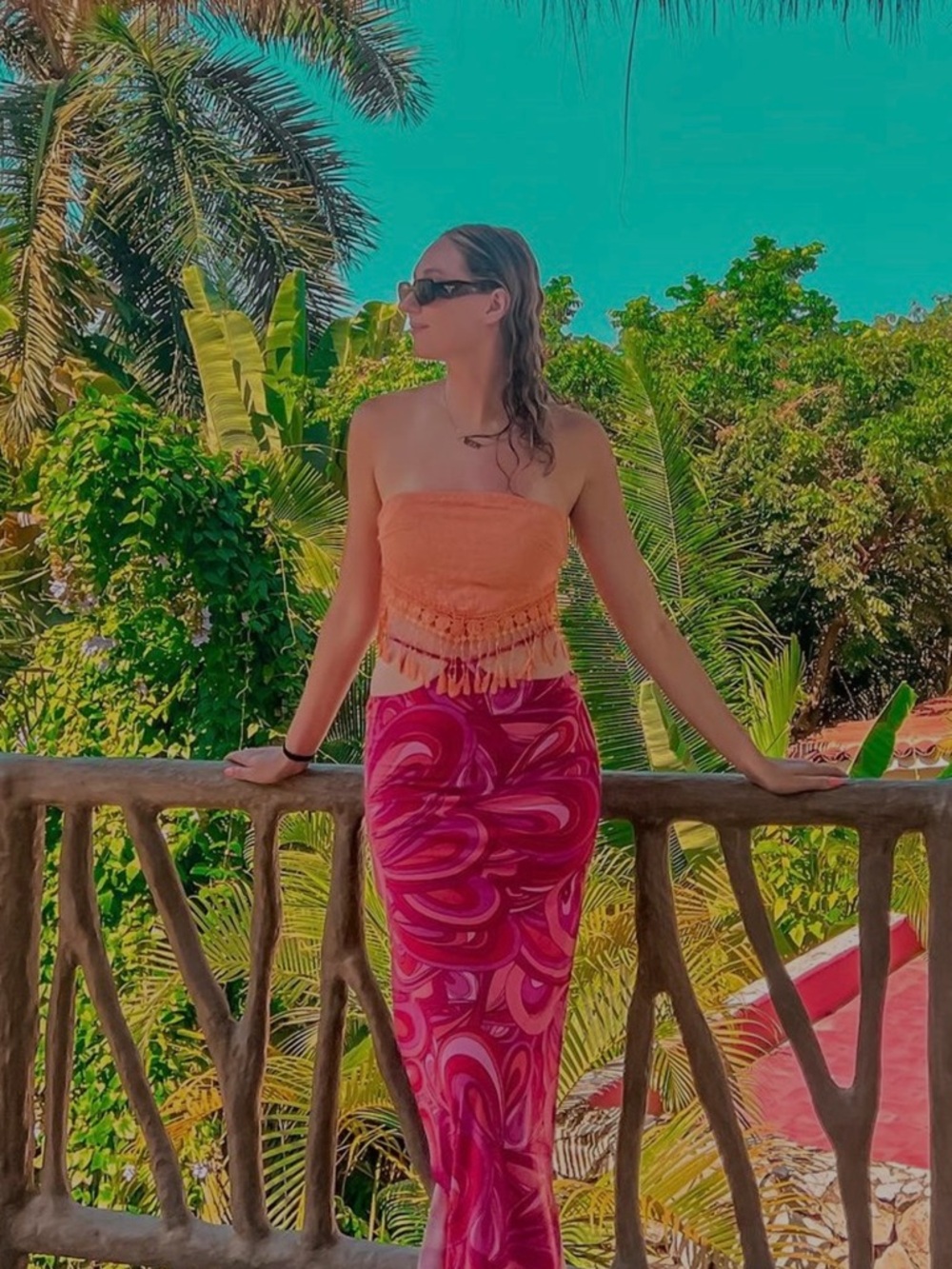 Pink swirl two piece set